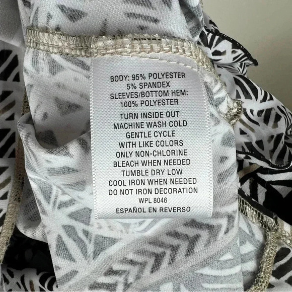 Jm Collection Women’s Sheer Sleeve Pullover Top Size Large - Picture 8 of 8